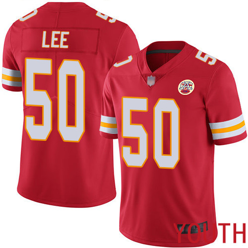 Youth Kansas City Chiefs 50 Lee Darron Red Team Color Vapor Untouchable Limited Player Nike NFL Jersey